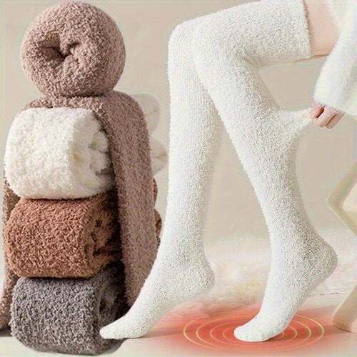 H 29797 Coral Fleece Knee High Socks 珊瑚绒过膝袜
