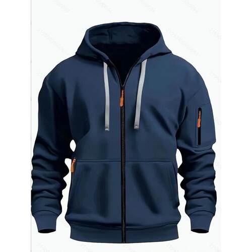 T 65114 Zipper Hoodie Casual Men's Wear 拉链连帽卫衣