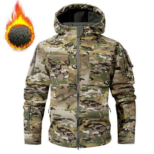 H 30200 Camouflage Fleece Jacket Men 加绒夹克