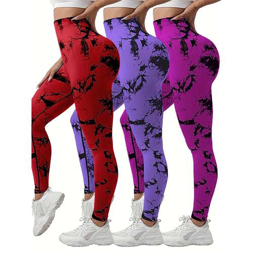 J 10991 Seams Tie-Dye Yoga Leggings 扎染瑜伽裤
