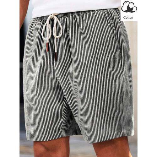 H 55166 Men's Retro Embroidered Corduroy Shorts 复古刺绣短裤