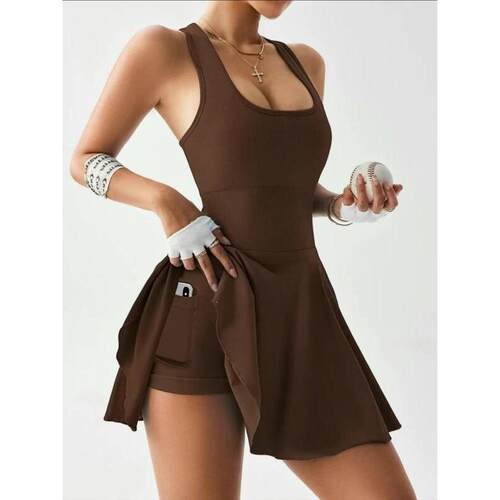 M 62112 High-Intensity Yoga Dress Short Skirt 强度瑜伽连体