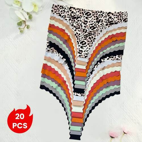 H 44231 Lace Trim Printed Panties 印花波浪边内裤