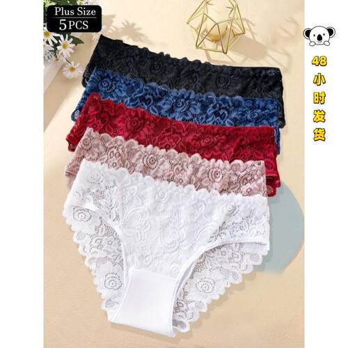 H 77732 Lace Trimmed Seams Panties 拼接蕾丝内裤