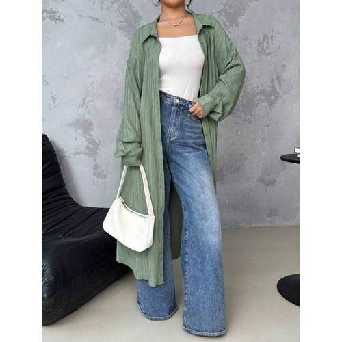 H 56641 Texture Long Shirt 纹理长袖衬衫跨境速卖通