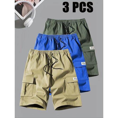 H 29671 Multi-pocket loose plus size cargo shorts 多口袋宽松