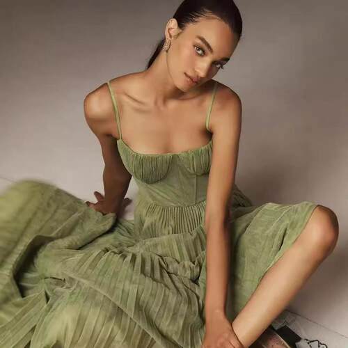 H 59591 Deep V Backless Bridesmaid Dress 深 V 露背伴娘礼服裙