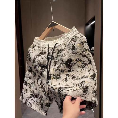 H 30827 Jacquard loose five-point shorts 提花宽松五分短裤