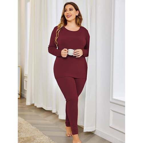 E 35581 Winter Warm Long Sleeve Pants Set 保暖运动套装