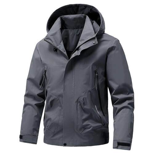 H 35078 Casual Loose Hooded Jacket 休闲连帽夹克