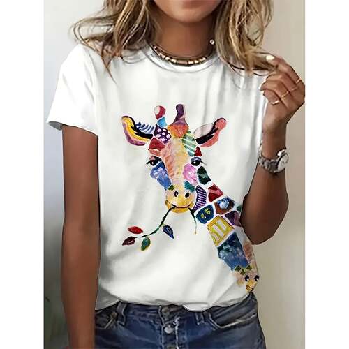 I 12856 Floral Print Short Sleeve Top 印花短袖上衣