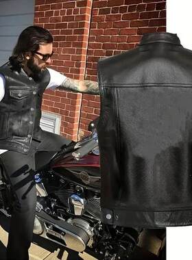H 57606 Skeleton Head Vest Biker Vest 骷髅头马甲