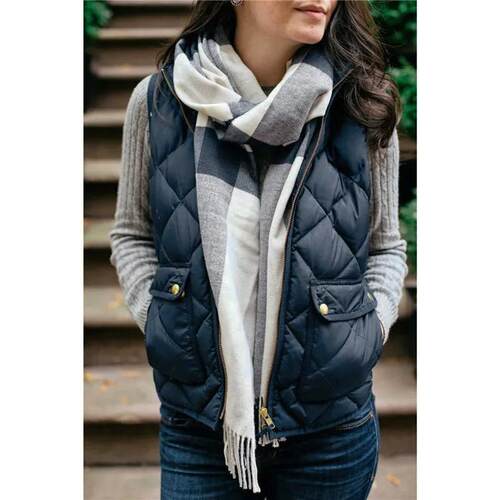 H 52964 Solid Color Sleeves Vest 纯色保暖背心