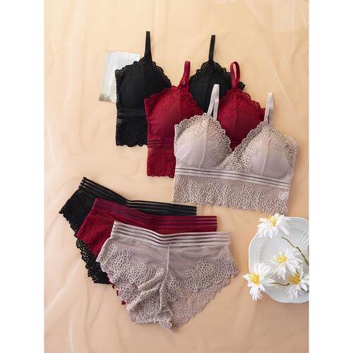 H 87482 Lace Backs Bralette Triangle Cup 蕾丝美背文胸