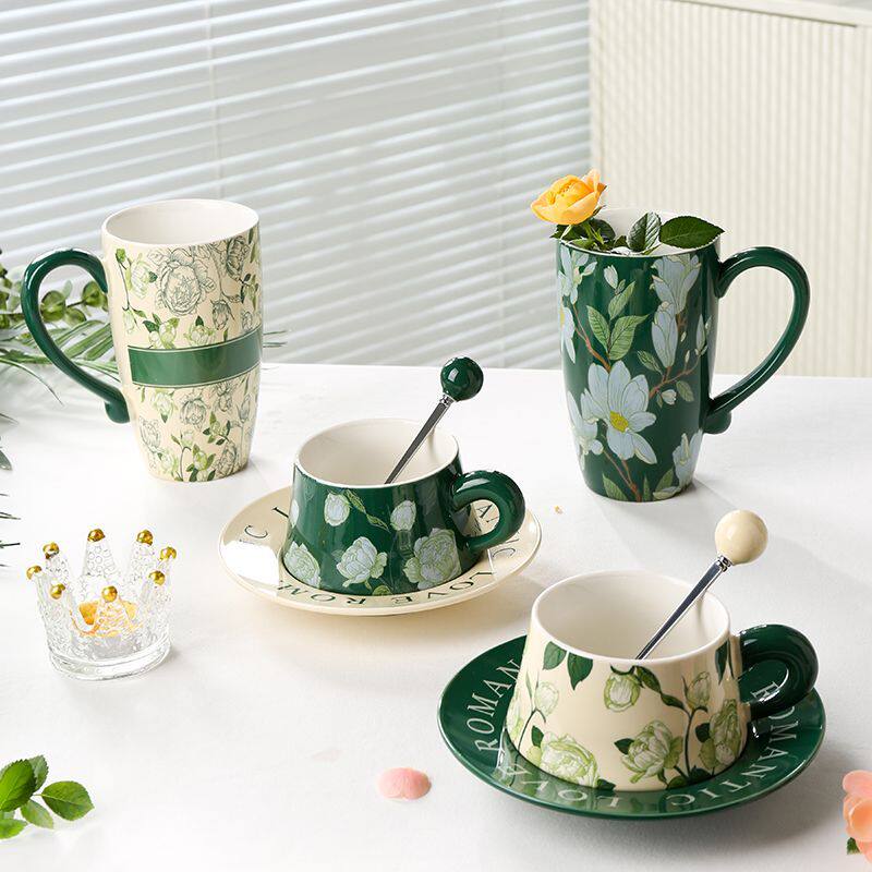 精致好看的杯子精致漂亮的杯子咖啡杯女士个人专用陶瓷杯新款2024