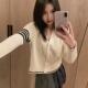 BEEWNE 针织衫 TB白鹿同款 TUMA 开衫 修身 外套减龄百搭显瘦短款 上衣