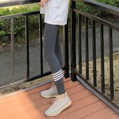 打底裤 舒适高弹秋冬季 TUMA 四杠针织弹力收腹紧身提臀小脚裤 潮