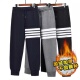 TUMA TB加绒华夫格卫裤 男女同款 冬季 色织运动休闲加厚四杠长裤 潮