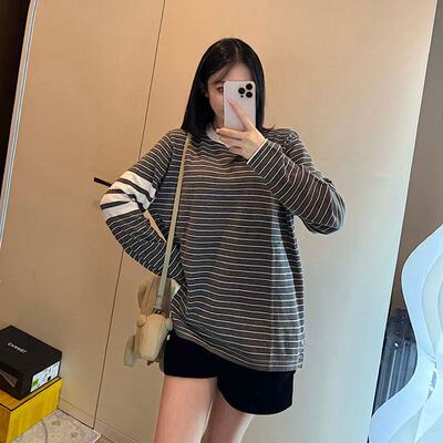 TB圆领撞色宽松OS廓版T恤卫衣