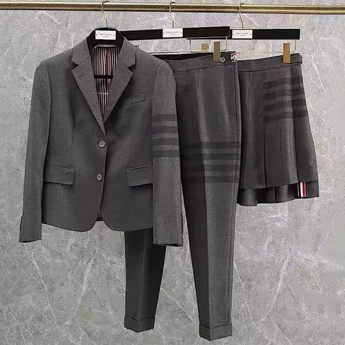 TB四杠羊毛修身女士职业西服套装