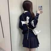 针织衫 外套 TB宽松开衫 反底小狗V领四杠秋冬款 赠送退货宝 TUMA