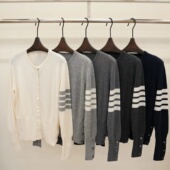 赠退货宝 秋冬款 TUMA TB四杠开衫 圆领六扣全羊毛针织毛衣外套