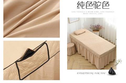 Thẩm mỹ viện trải giường bốn bộ bông massage massage massage giường đẹp bộ đơn giản logo châu Âu tùy chỉnh - Trang bị tấm ga trải giường gội đầu