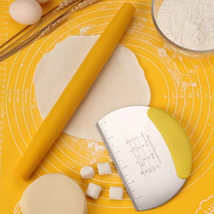 擀面杖家用三件套硅胶面赶杖面棍