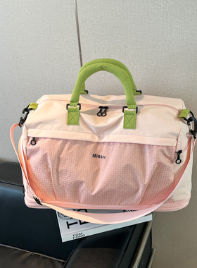 轻便牛津布旅行包大容量出门套拉杆包健身干湿分离可扩展行李袋女