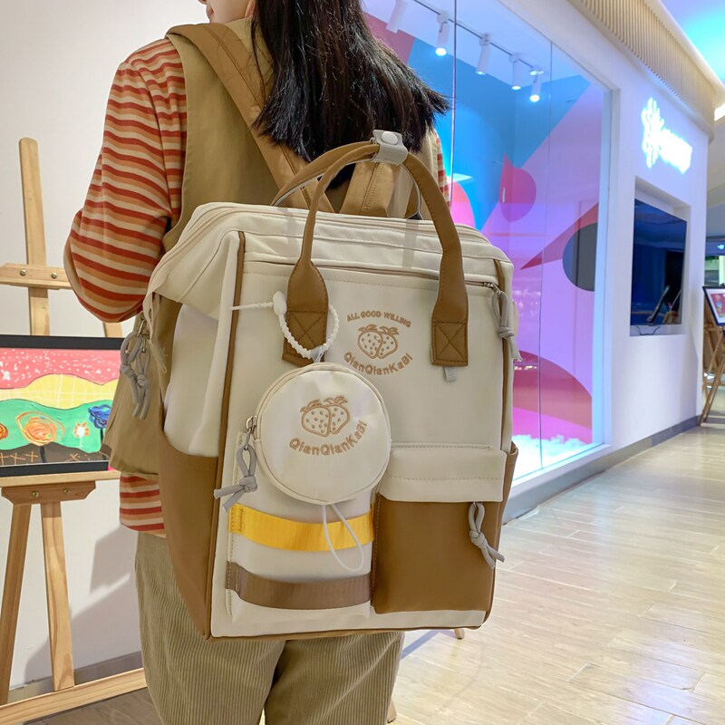 书包女韩版高中日系大容量百搭小学生三到六年级初中生双肩背包女