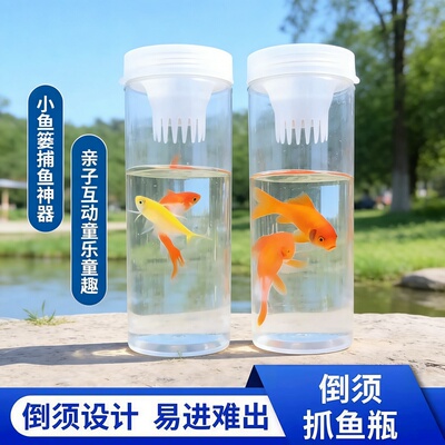 儿童户外倒须蟹笼捕鱼神器