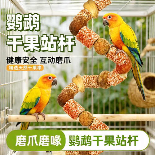 天然鹦鹉磨牙啃咬玩具解闷