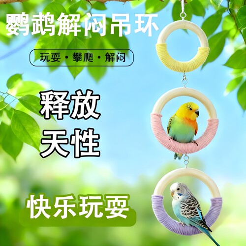鹦鹉攀爬吊环防滑互动解闷鸟笼
