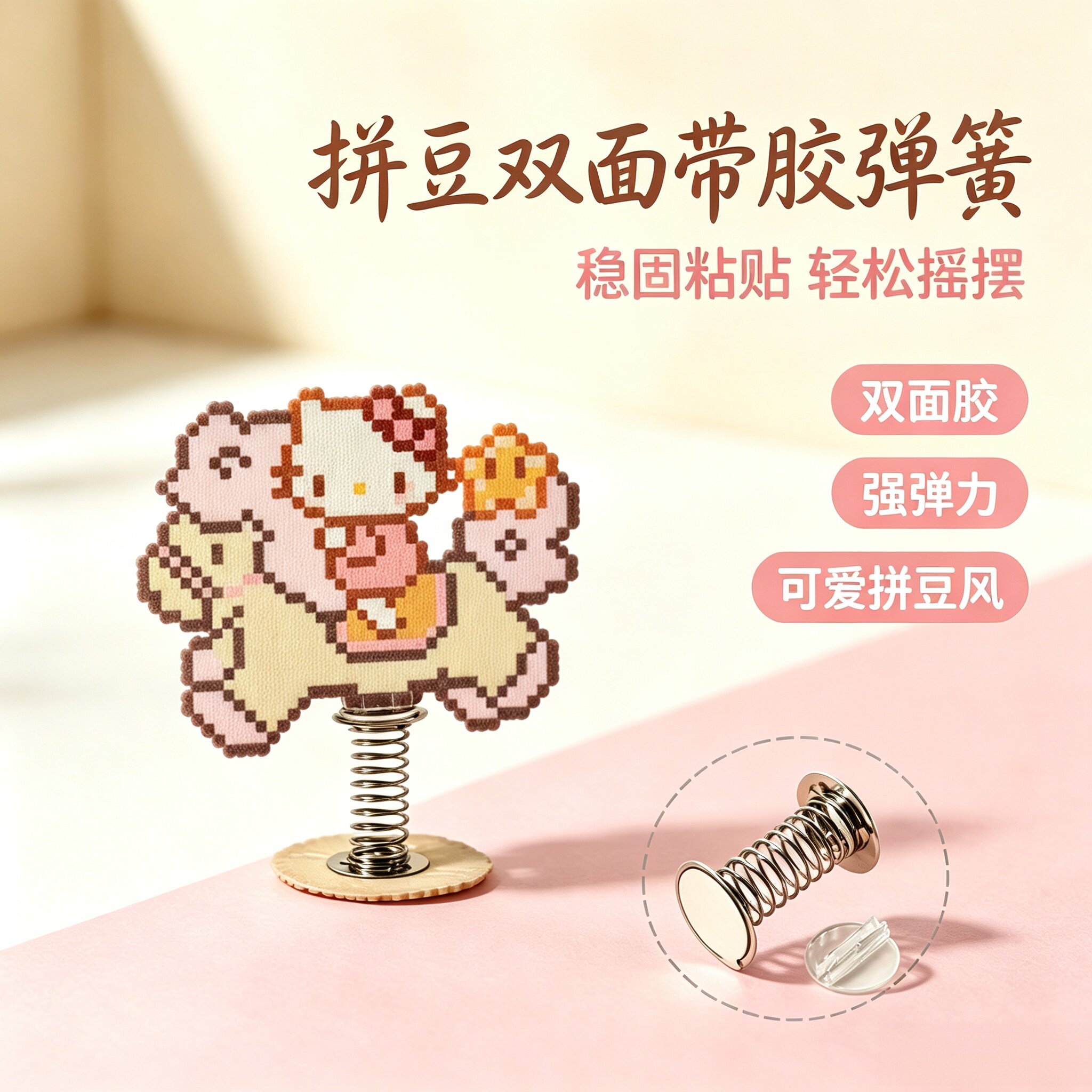 拼豆摇摇乐双面胶号码牌底座