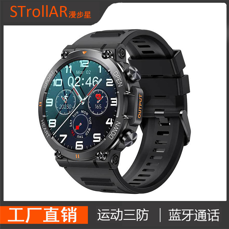 新款K56PRO三防智能手表蓝牙通话音乐天气心率血压血氧智能手环