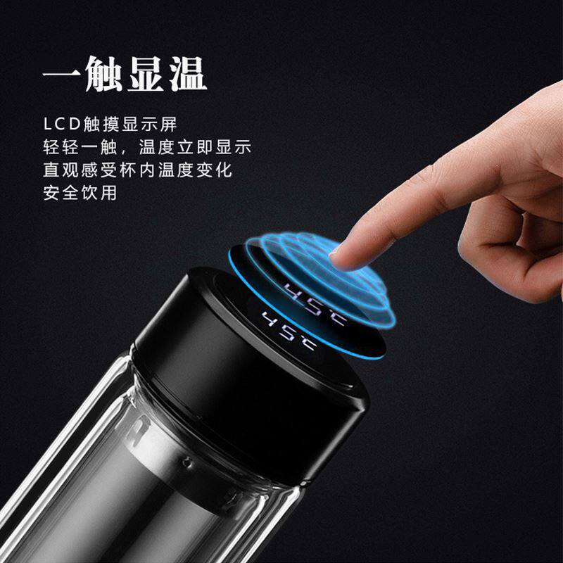 cled温度双层玻璃杯男女保温水杯车载加厚触控杯杯子家用温杯客o|msdalam kategori pinggan mangkuk, Cup/cawan/cerek, Glass - dari Buy2taobao.com untuk memberikan perkhidmatan ejen Taobao profesional membeli