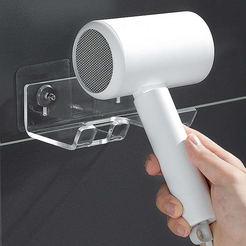 日本亚克力吹风机置物架免打孔浴室壁挂电吹风挂架卫生间收纳风筒