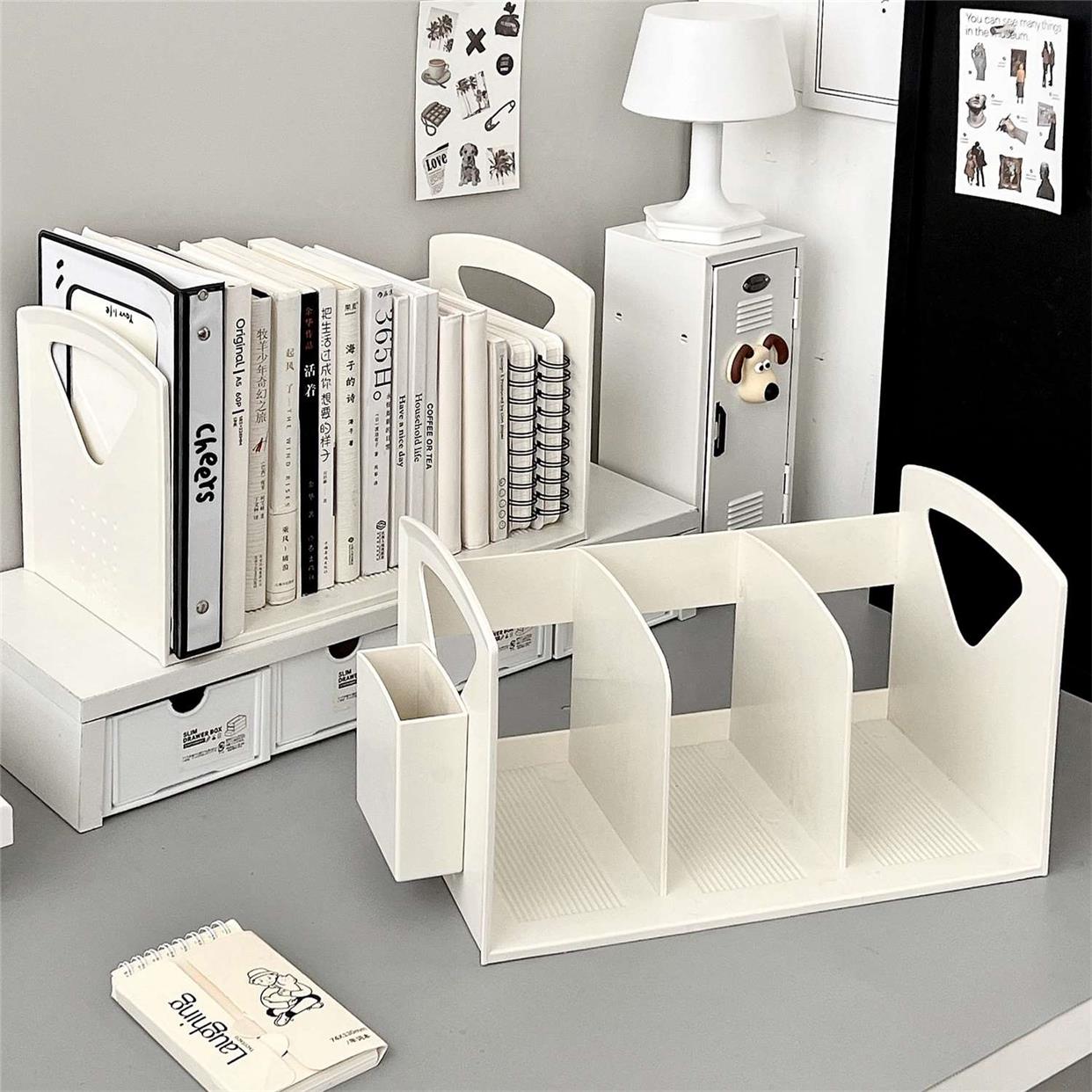 学生桌面书立架书桌书本收纳置物架桌上书架固定书档办公室文件架