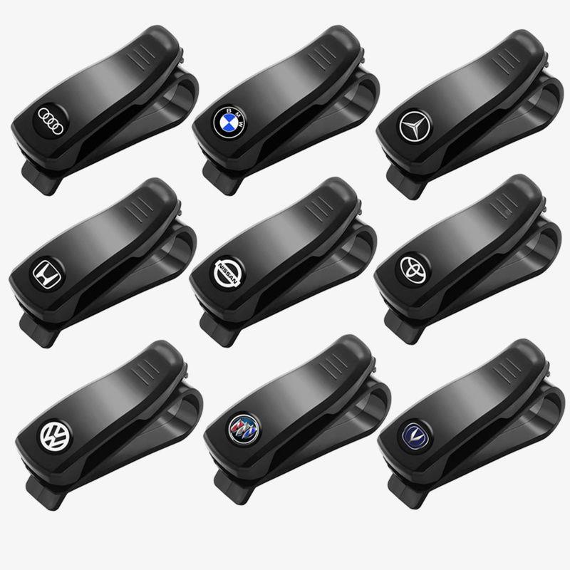 车载眼镜夹多功能车内用墨镜支架眼睛盒汽车遮阳板太阳镜收纳夹子