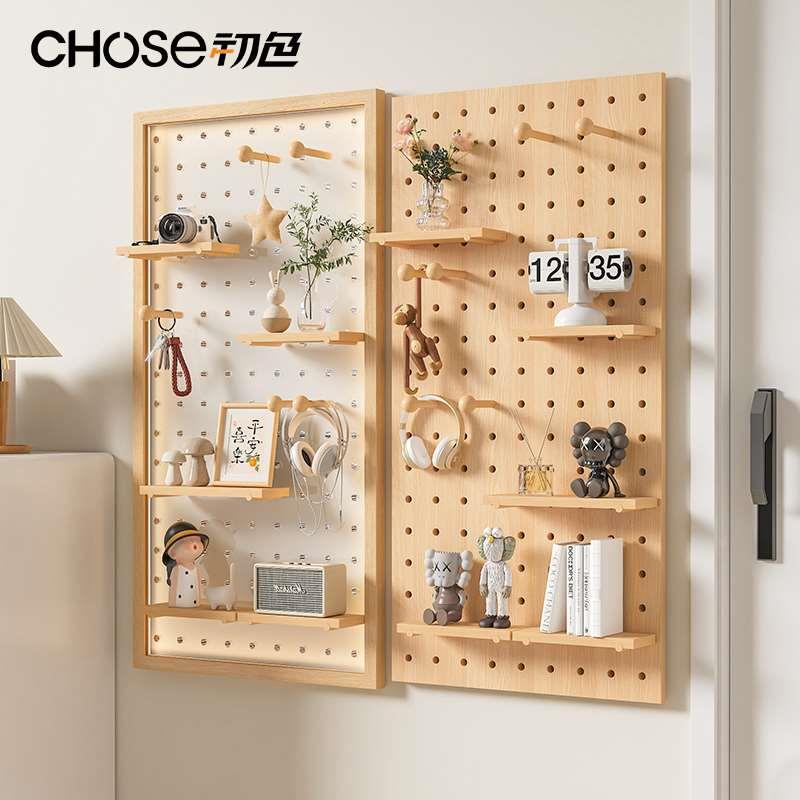 实木定制洞洞板穿衣镜配电箱热水器遮挡入户玄关亚克力墙上置物架