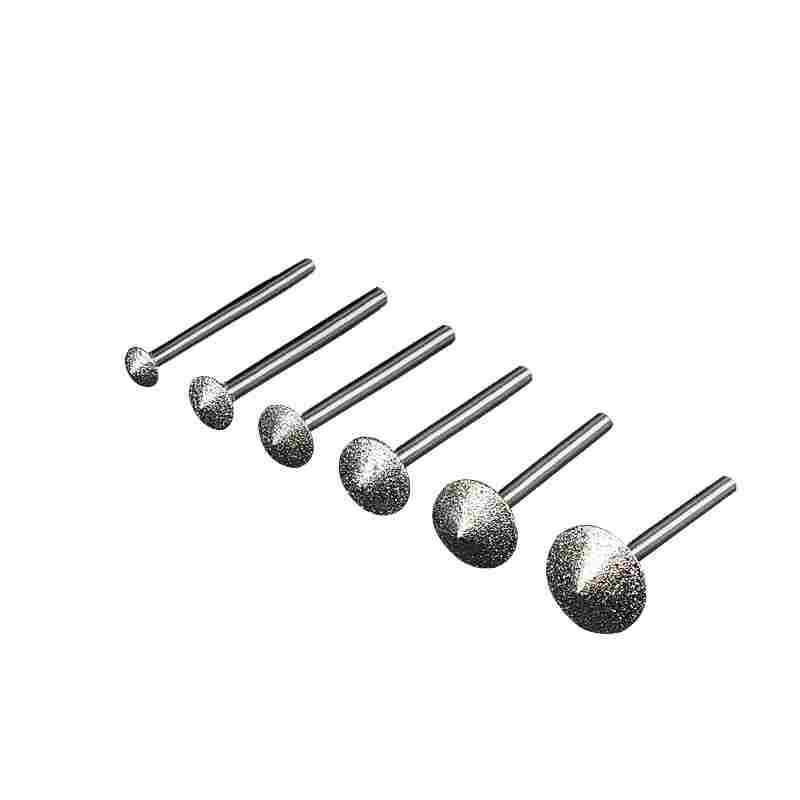 玉雕磨头伞针金刚石砂喇叭草帽伞型玉石翡翠扩孔平安扣倒内角工具