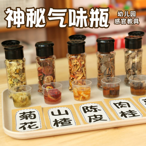 幼儿园感官嗅觉教具神秘气味瓶儿童早教启蒙益智区域玩具材料包