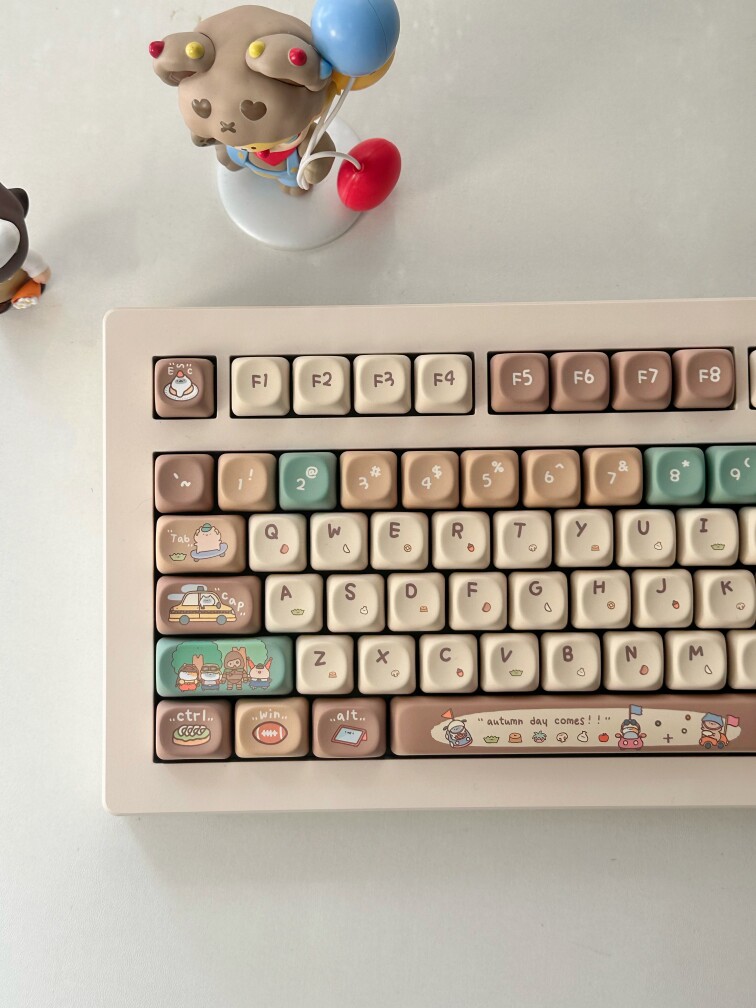 COCOA SOY MILK KEYCAPS XOA KEYCAPS PBT SUBLIMATION CUTE KEYCAPS CUSTOM KEYBOARD MECHANICAL KEYBOARD KIT
