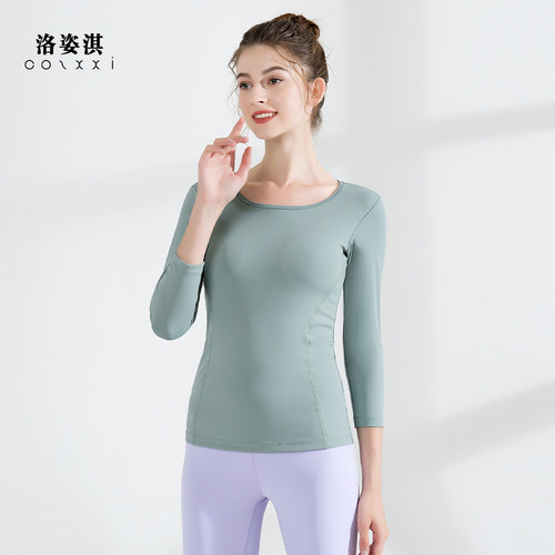 洛姿淇瑜伽服简约圆领