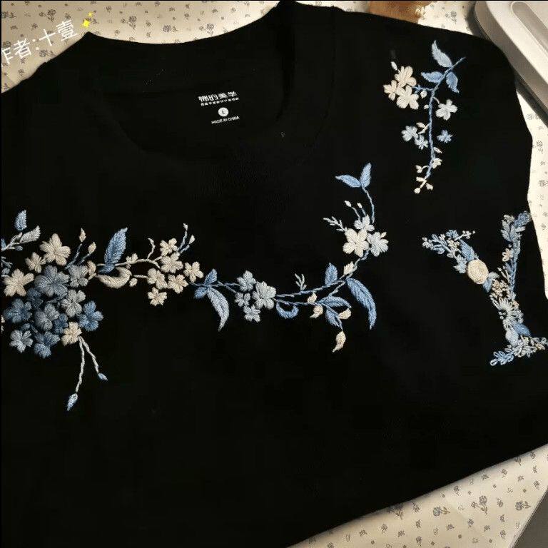 短袖刺绣diy材料包衣服免