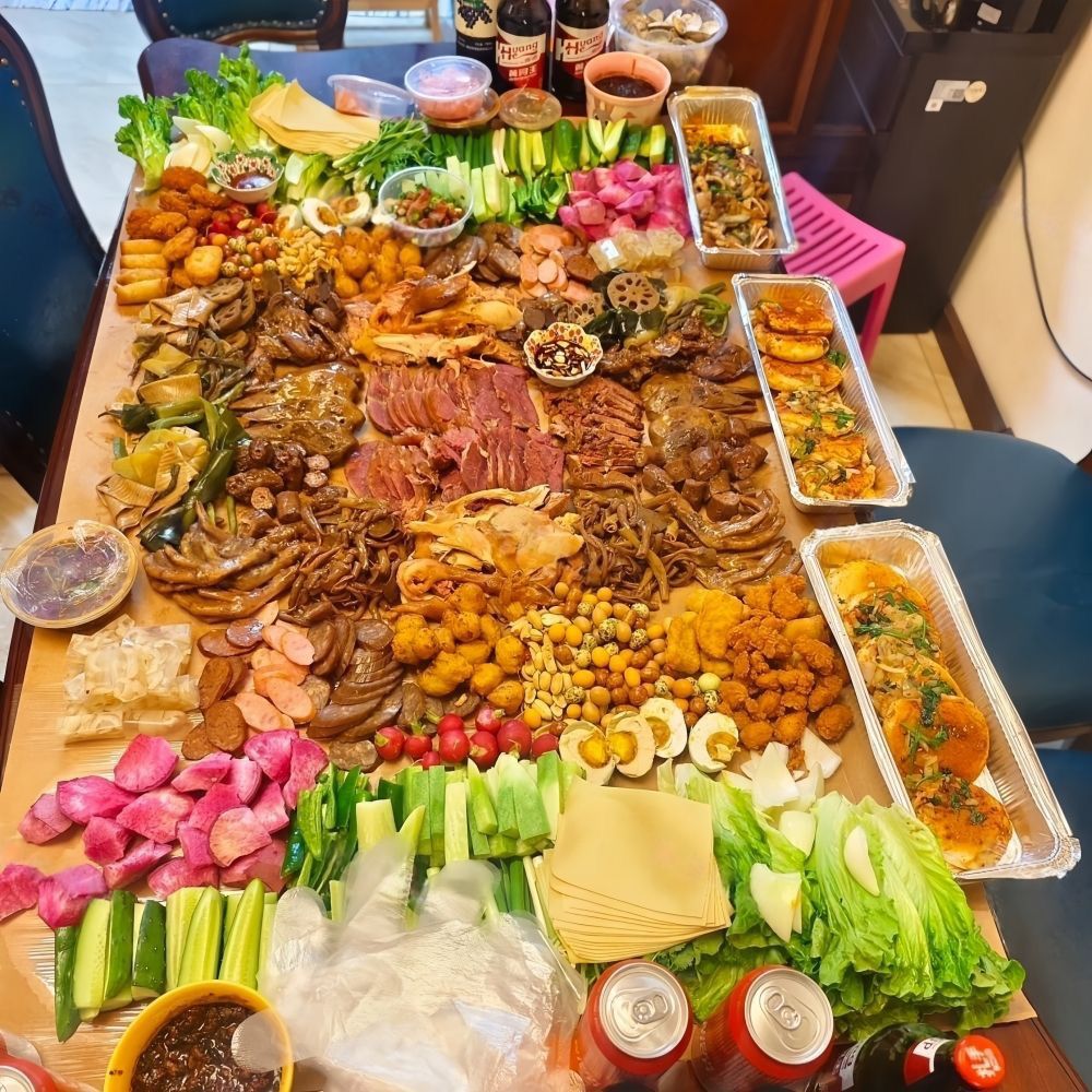 漂亮饭牛皮纸新年一次性