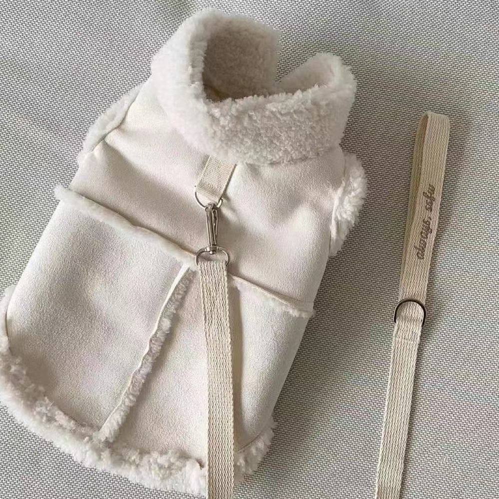 猫咪专用小衣服秋冬可牵引加绒狗狗衣服冬装宠物泰迪小狗小型犬比