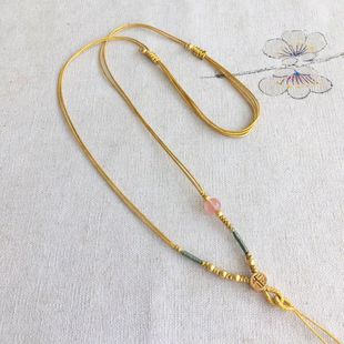 项链编织绳半成品可穿吊坠手工编织绳子项链编绳半成品佛牌锁金饰