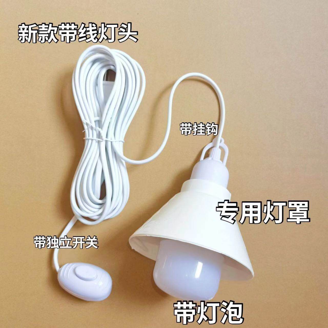 带插头一体灯电线家用led