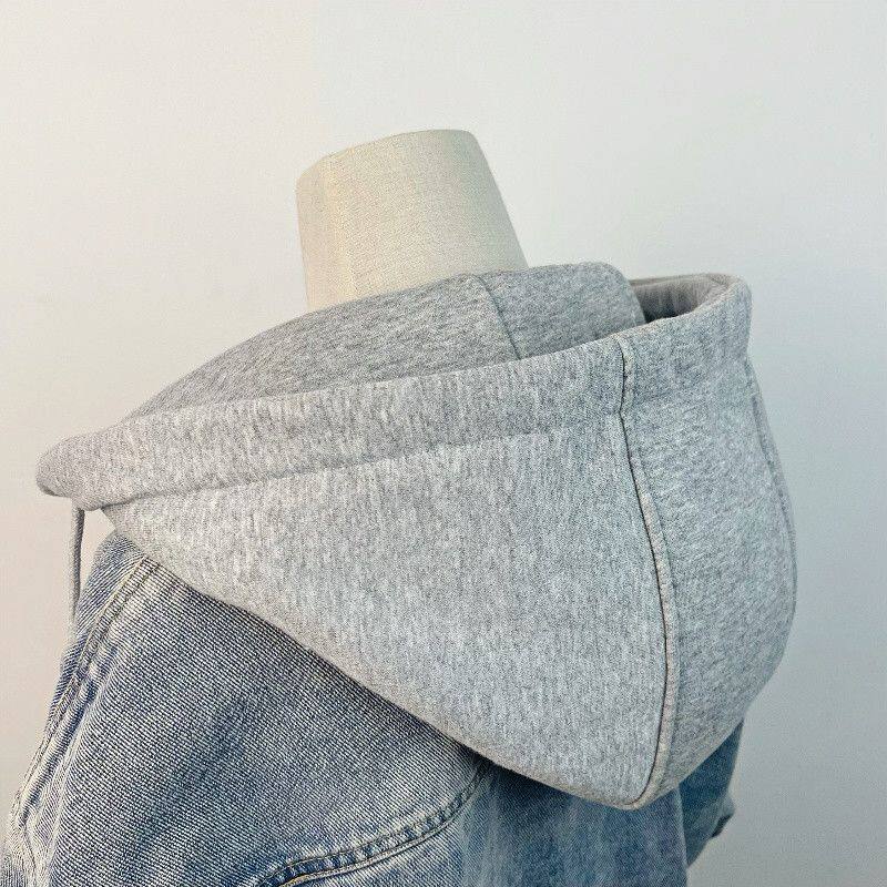 衣服上配的假帽子可拆卸帽子 单买 牛仔风衣外套搭配的卫衣帽子男